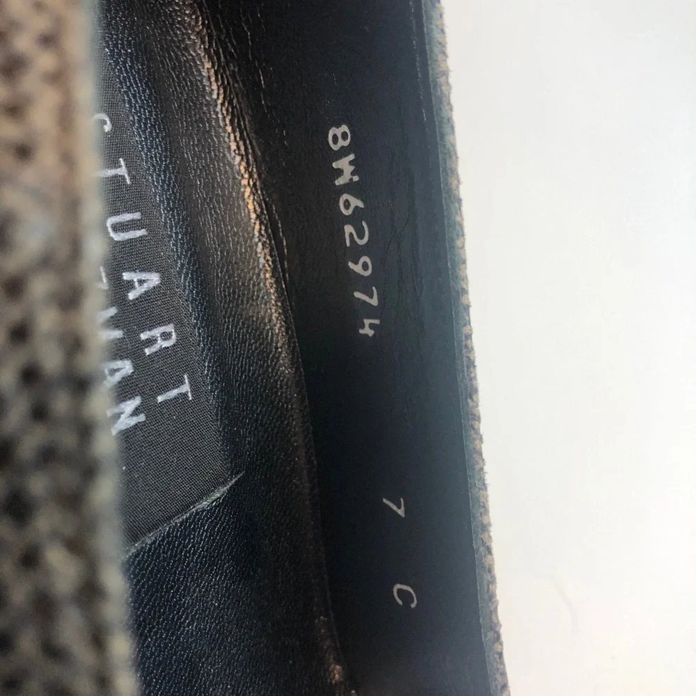 Stuart Weitzman Snakeskin Print Block Heel… - Picture 9 of 14